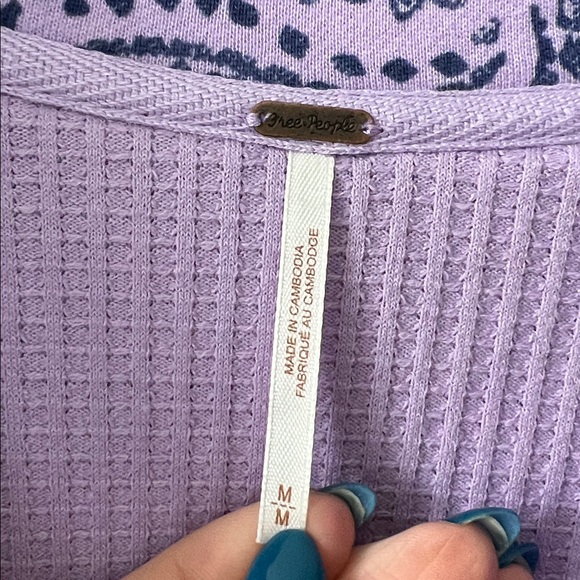 NWT Free People Women's West Coast Printed Ruby Jacket Purple Size Medium - Picture 9 of 9